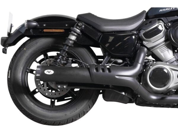 Single Slip-On Muffler Set Black Cut Revolver End Cap Black Ceramic Coated