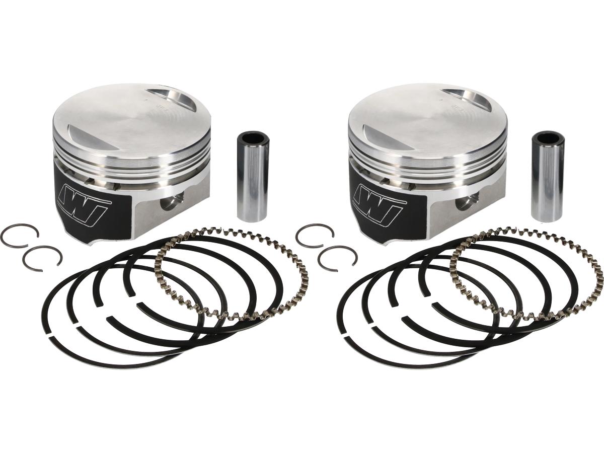 Forged piston kit for sportster engines stroke 4,250" bore 3,508" (89,1032 mm ), flat top -1,5cc 8. 5:1 +. 010 mm 1340 ccm (80 cui), 85-94 fx model, 91-98 dyna, 84-99 softail, 85-98 touring 1 Wiseco