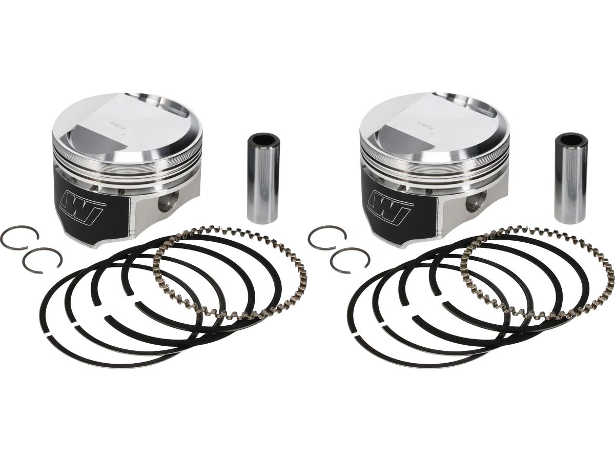Forged piston kit for sportster engines stroke 4,250" bore 3,538" (89,8652 mm ), positive dome +12,9cc 10:1 +. 040 mm 1340 ccm (80 cui), 85-94 fx model, 91-98 dyna, 84-99 softail, 85-98 touring 1 Wiseco