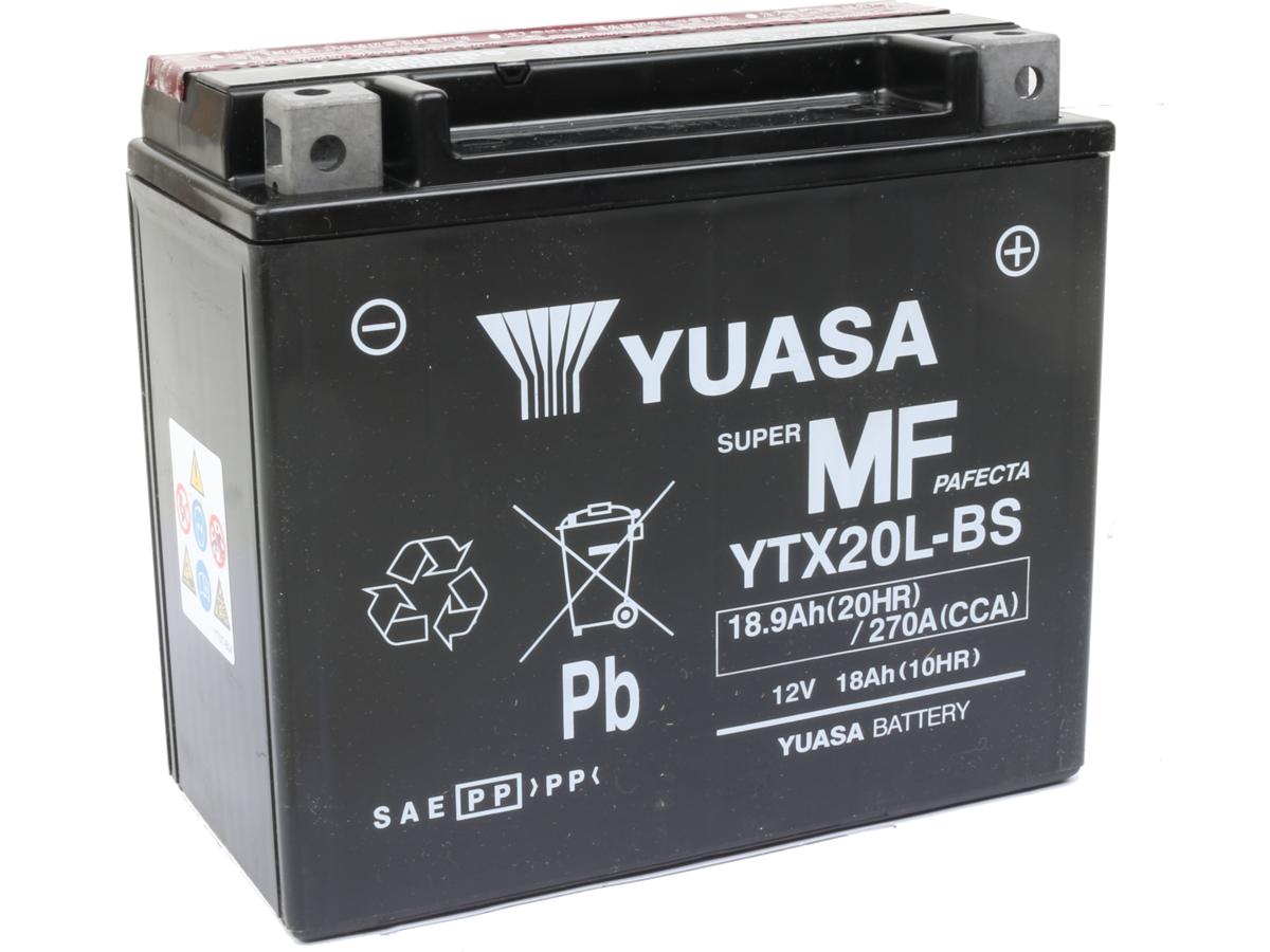 Maintance free ytx20-bs battery dry battery with acid pack agm 270 a 18. 0 ah, 79-96 sportster, 71-84 fx shovel, 85-94 fx model, 84-90 softail, 97-98 s1 1 Yuasa