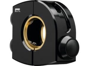 mo.switch Push-Button Clamp for 1" or 7/8" Handlebars 3 Black Button Gloss Black Anodized