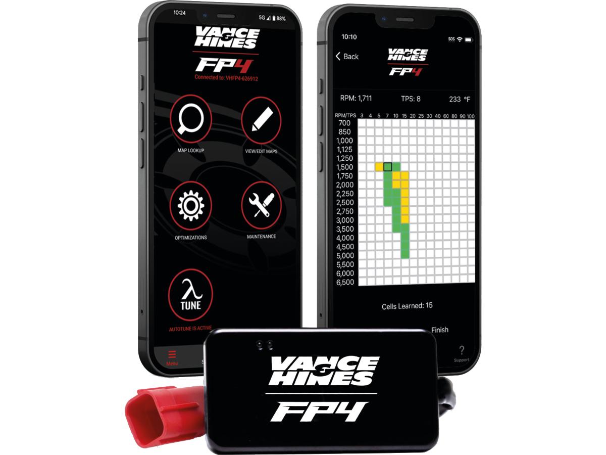 Fuelpak fp4 ecm tuning module red 6-pin can bus, 21-24 softail, (except 24 fxbr), 21-24 touring, (except 24 flhx, 24 fltrx, 24 flhxse, 24 fltrxse, 24 fltrxstse) 1 Vance & hines