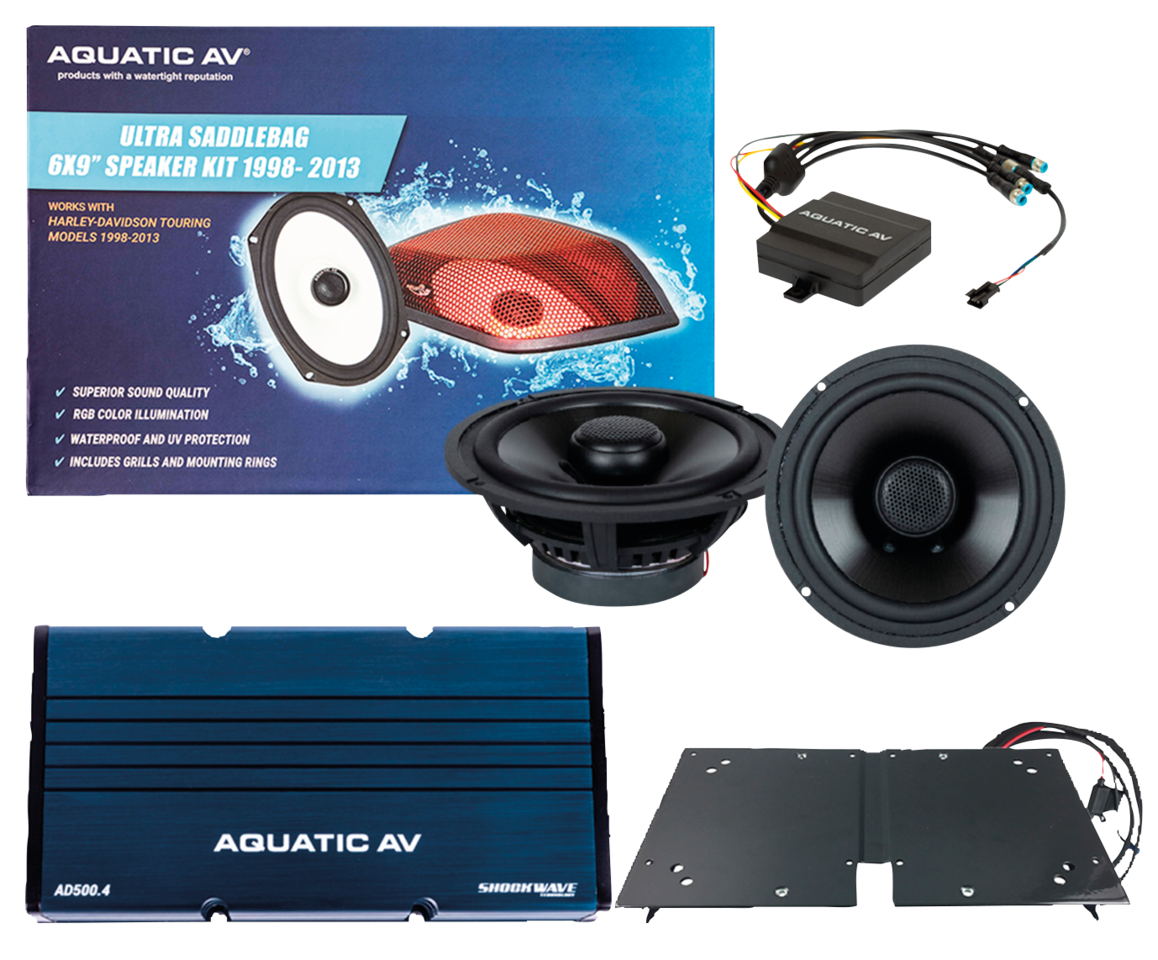 Aquatic waterproof lighted audio, aquatic audio kit for batwing 98-13 1 Aquatic av