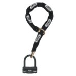 Granit 58 Padlock & black loop chain