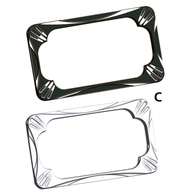 DEEP CUT LICENSE PLATE FRAME CHROME