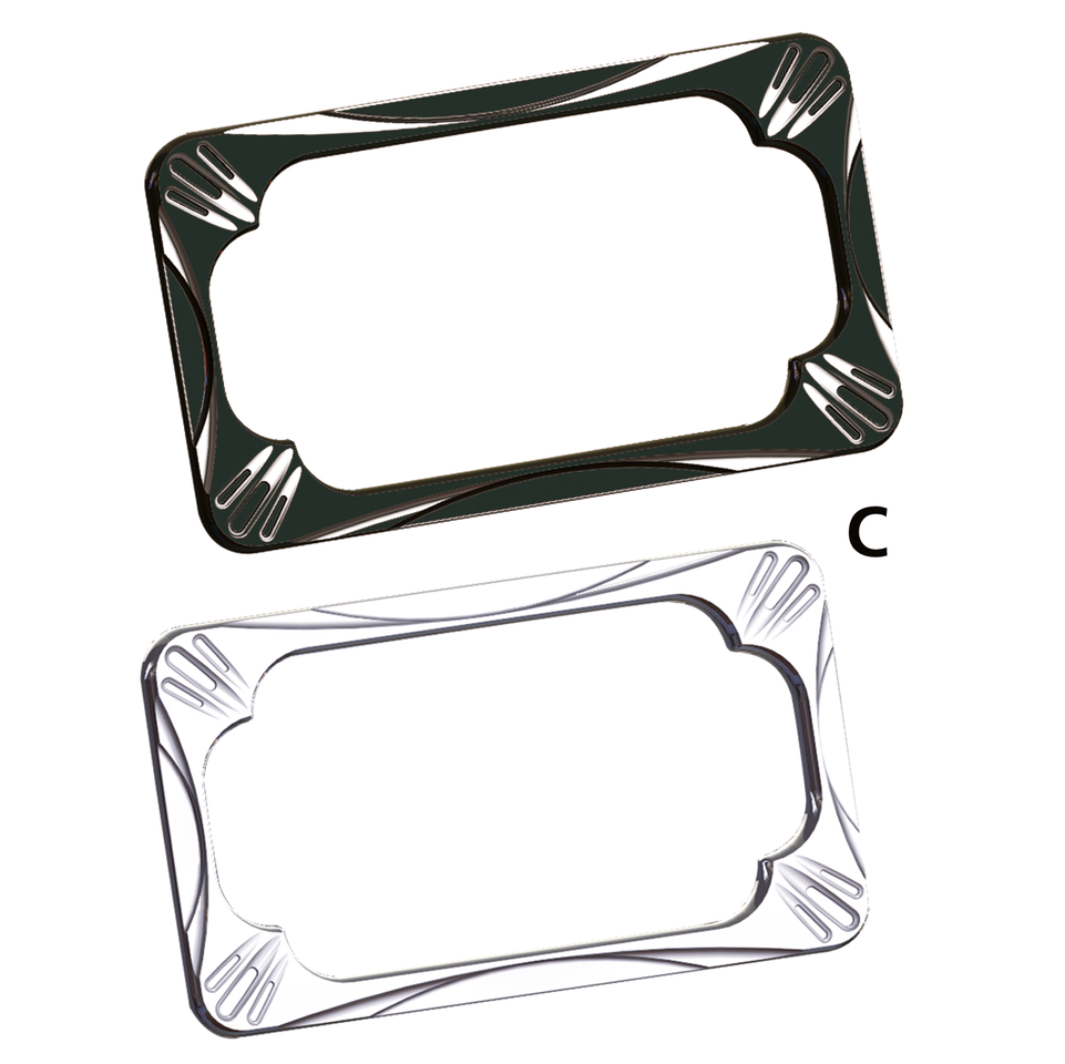 DEEP CUT LICENSE PLATE FRAME CHROME