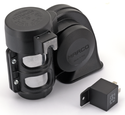 Blk Hurricane horn w/internal compressor