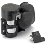 Blk Tornado 2tone horn w/internal compr.,