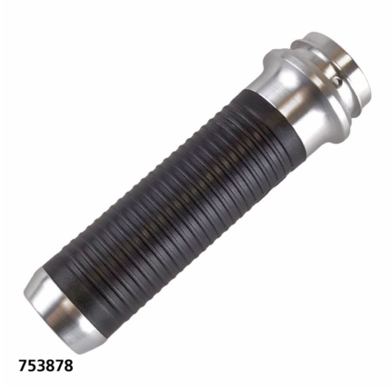 Lthr Moto Grips Natural/Blk Ribbed TBW