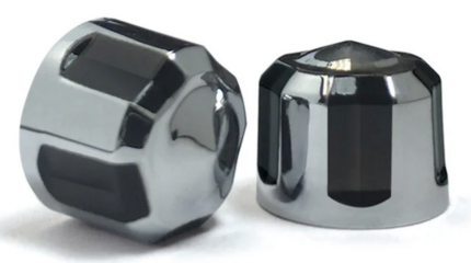 Diamond crown Blk Chr BOLT CAP 1/4" 10Pc