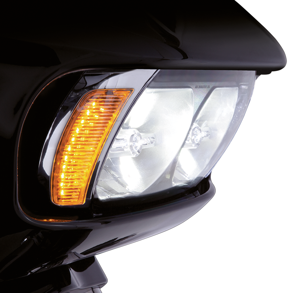 Fang Headlight Bezels FLTR15-up Chrome