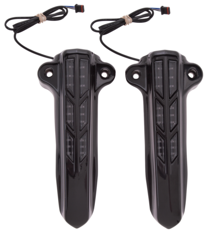 Lower Leg Cvr Blk w/AMBR LED FLH/T14-UP