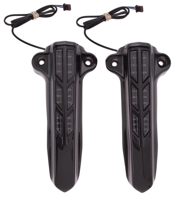 Lower Leg Cvr Blk w/AMBR LED FLH/T14-UP