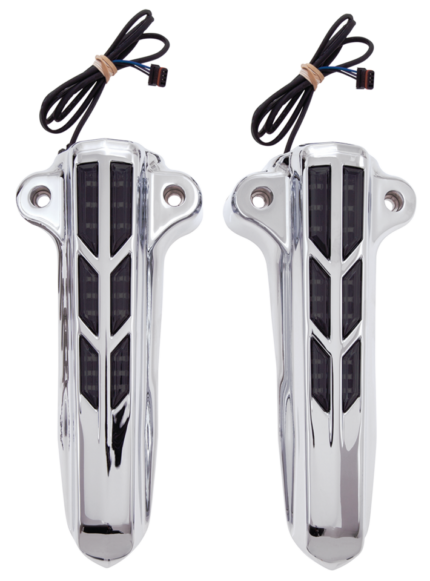 Lower Leg Cvr Chr w/AMBER LED FLH/T14-UP