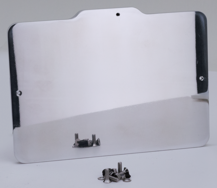 Licenseplateframe w/lic light polish DK