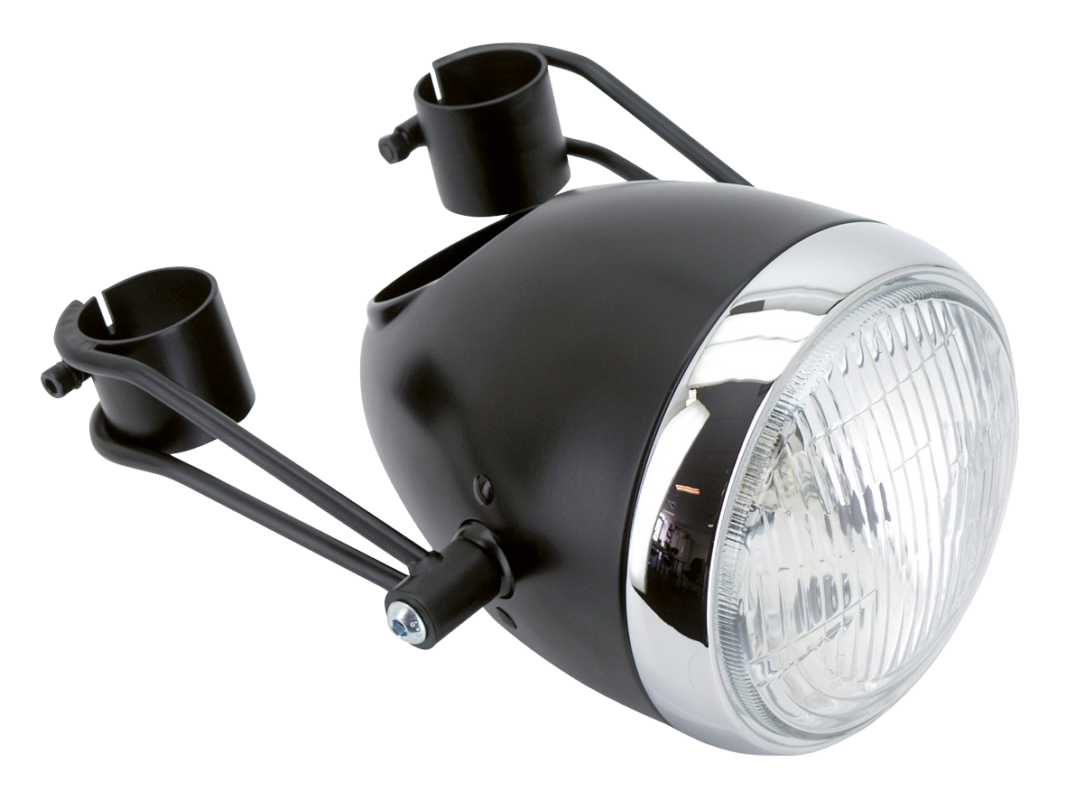 Black Vintage sidemount headlight 5.75"