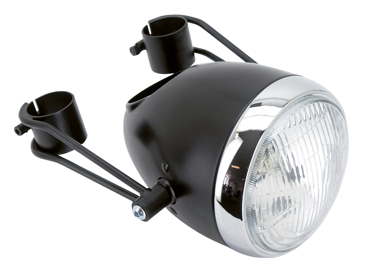 Black Vintage sidemount headlight 5.75"