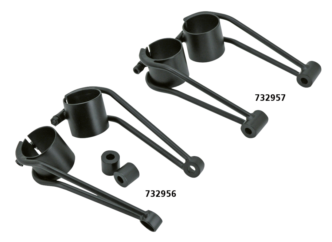 Vintage black 39mm light brackets