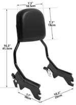 Det. Sissybar + Pad Black ST18-Up