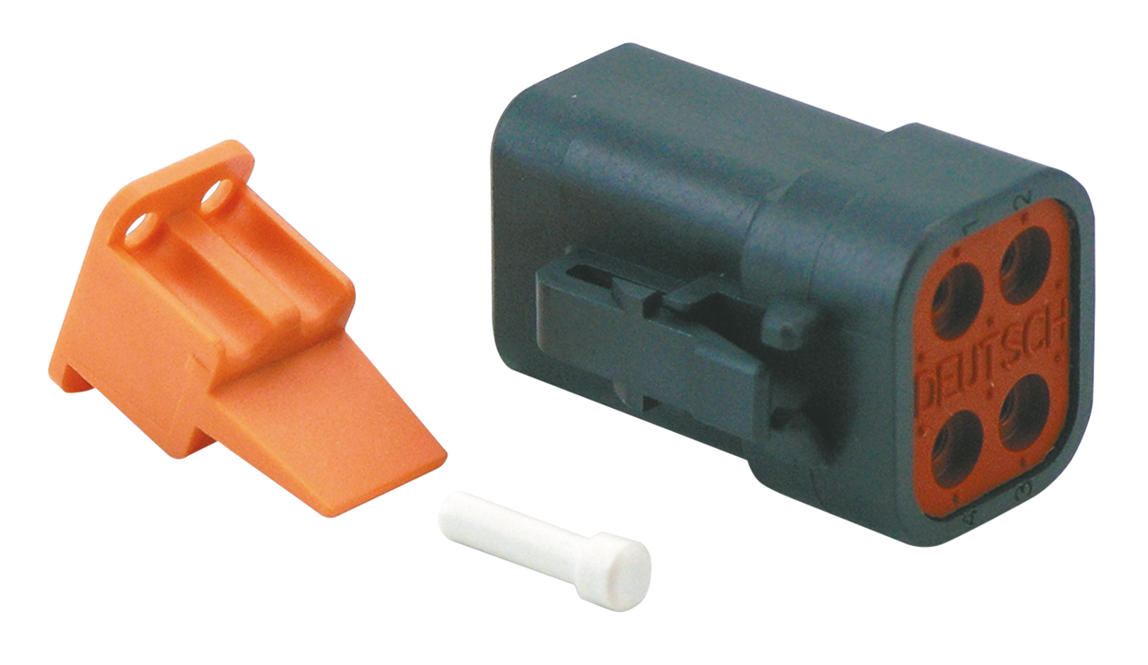 GHDP Stator Socket housing 4-way black,