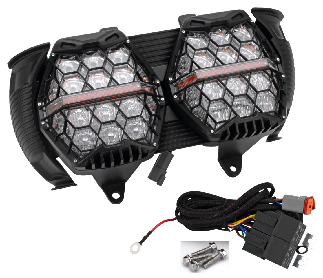 Honeycomb Dual Headlight Amber FLT15-Up,