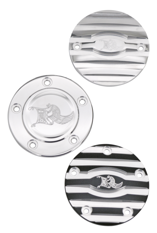 Point cover 2hole Black/Machine cut Ribb