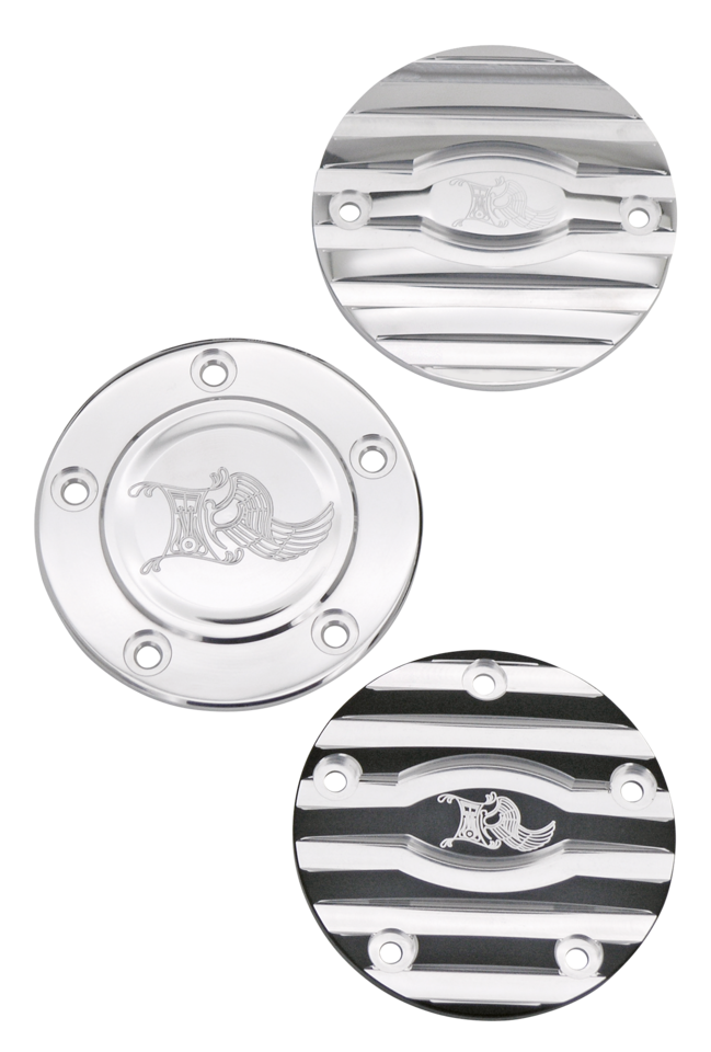 Point cover 2hole Black/Machine cut Ribb