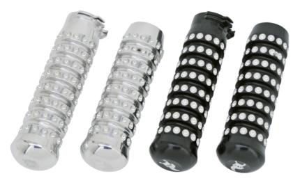 Ribbed grips Polished