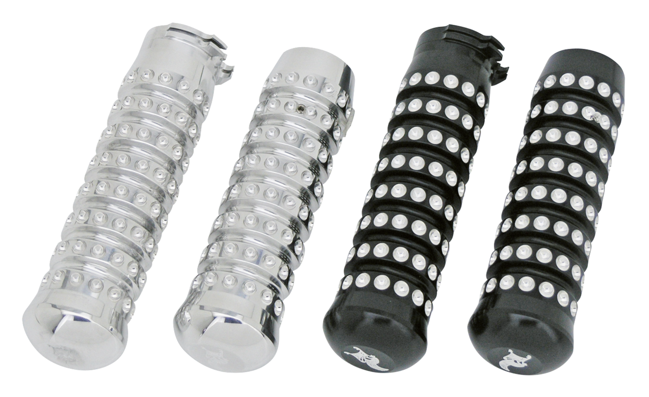 Ribbed grips Polished