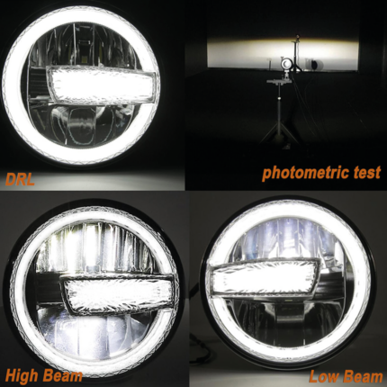 LED 7" HALO Headlight Unit Style 4