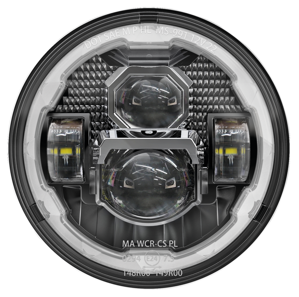 LED 7" HALO Visor Headlight Unit,