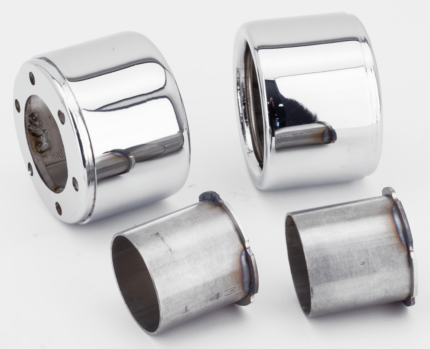 MCJ End Caps Race 90 Straight Chrome