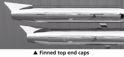 MCJ End Caps Royal 80 Finned Chrome