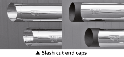 MCJ End Caps Royal 80 Slash Cut Chrome