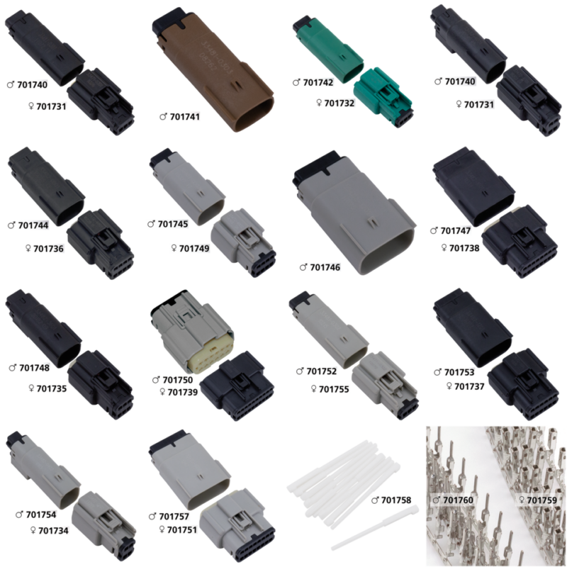 Molex 07Up 4-Position Male Black OEM7217