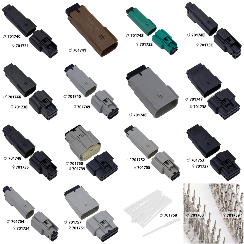 Molex 07Up 4-Position Male Black OEM7217