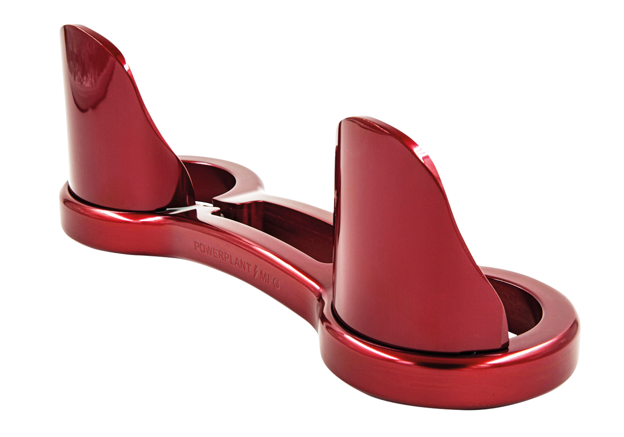 P16 49mm FORK BRACE W/ DUST GUARDS Red