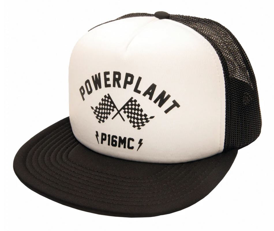 RACING FLAGS MESH SNAPBACK WHITE/BLK