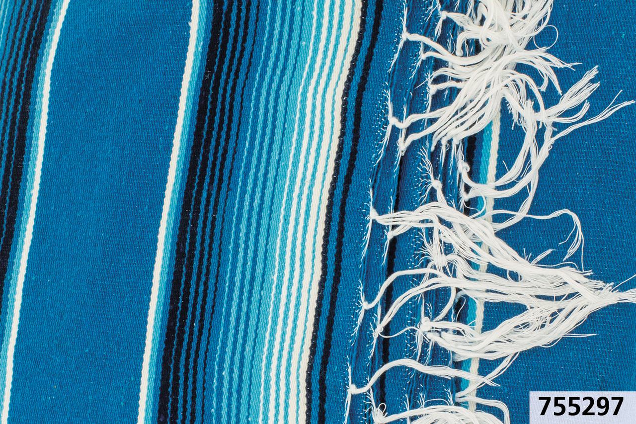 Mexican blanket Serape Blue tones