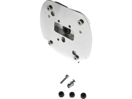 Mid-Mount License Plate Base Plate Adapter Aluminium Polished