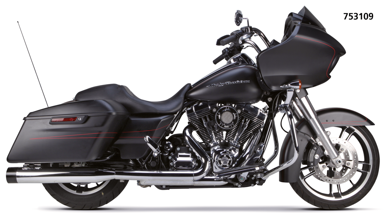 2Bros FLH/T95-16 Dual S/Os Chr/blk alu