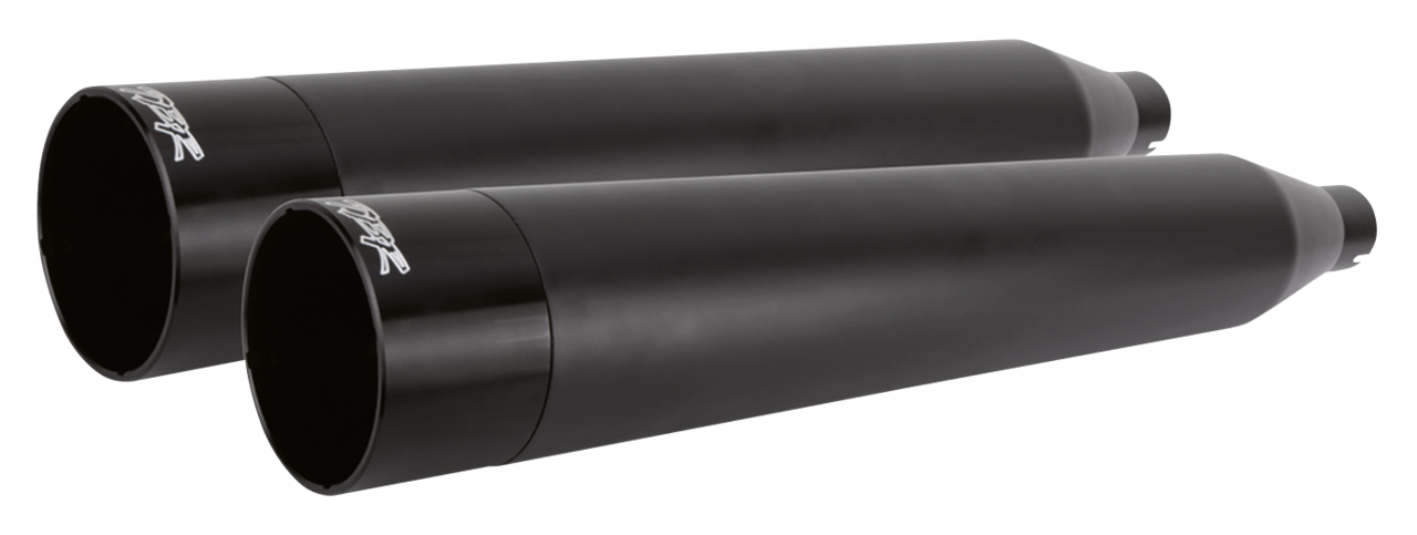 2Bros FLH/T95-16 Dual Slip Ons Alu BLK