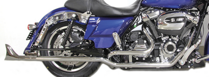 30" True Dual Fishtails Chr FLH/T17-Up