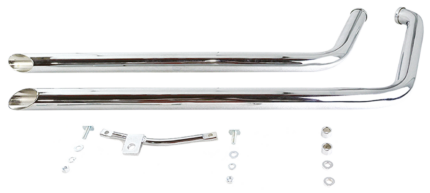 40" Shotgun Drag Pipes Chrome FXST86-99