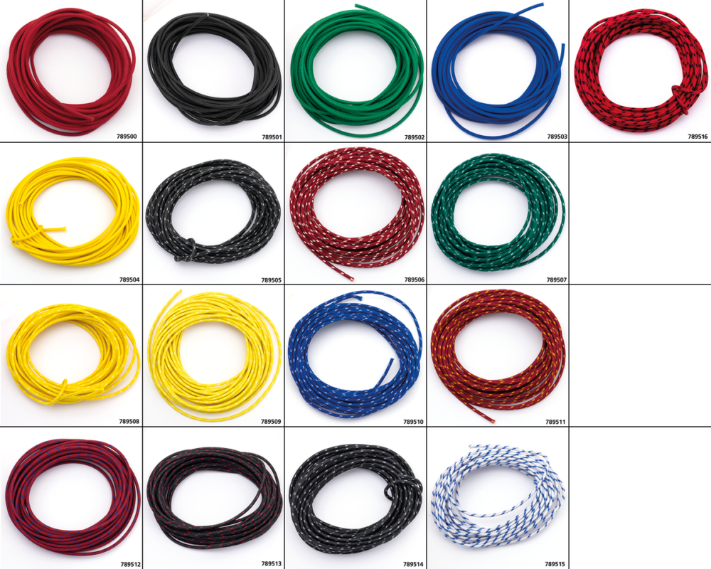 Cloth covered wire red/black 25ft