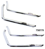 Drag Pipes Chrome/Black Slash FXST86-99