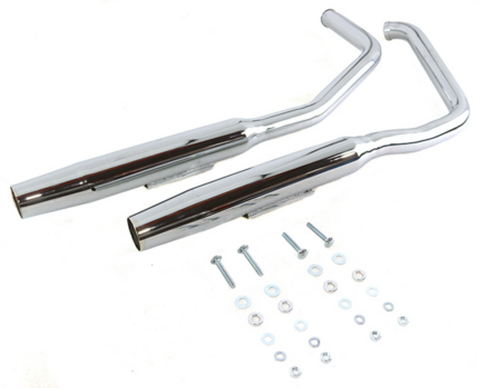 Tapered Drag Pipes Chrome FXR84-94