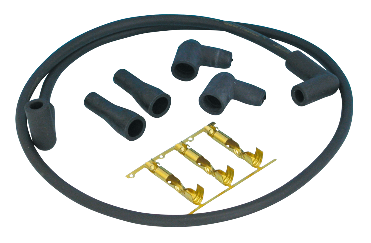 Wire set 8mm Spiral-wound blk silic.(2),