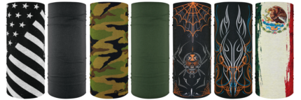 Zan Motley Tube Polyester B&W USA Flag