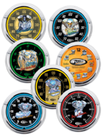 Zodiac "Flathead" Neon Clock 15"